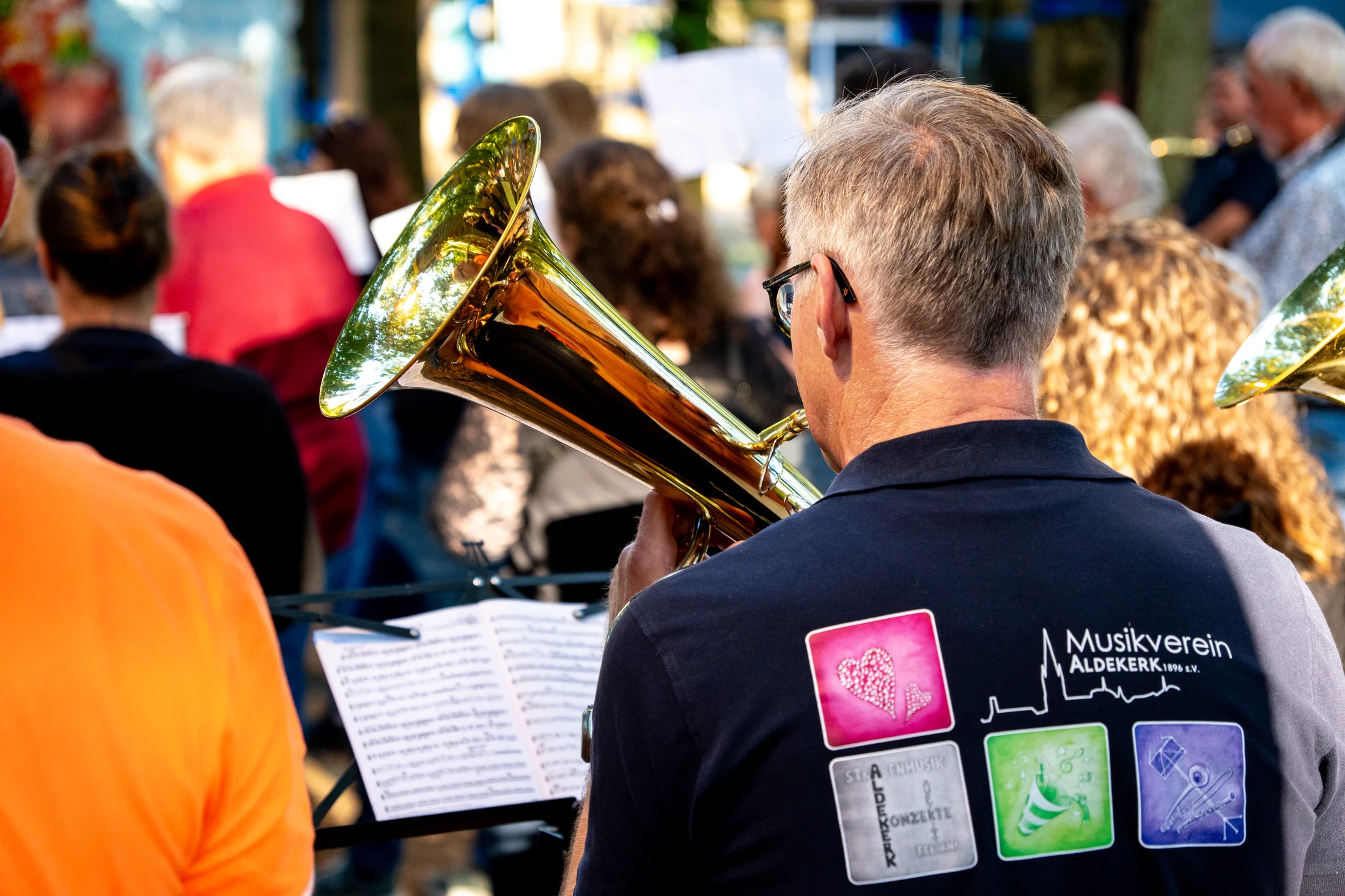 Detailaufnahme vom Jubiläum des Musikvereins Aldekerk